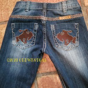 Cowgirl Tuff Wild & Wooly Rides Again Jeans